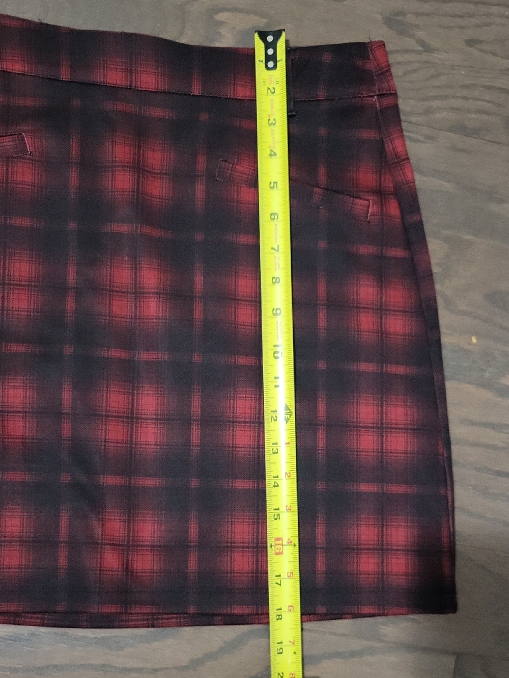Maurices Red And Black Plaid Mini Skirt - Picture 6 of 8